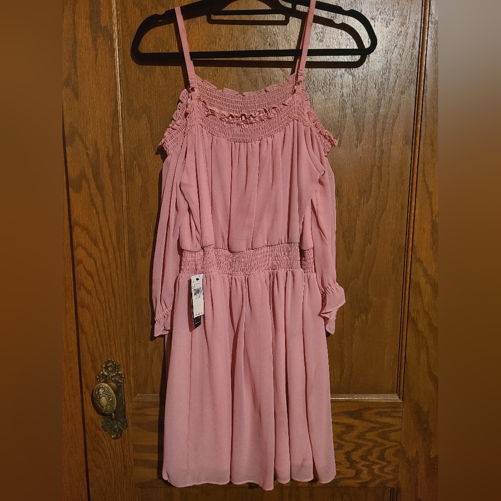 A. Byer Pink Smocked Kids Dress